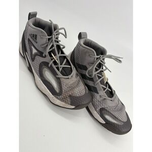 Adidas Basketball Shoes Men's High Top Gray Athletic Sneakers 779001
